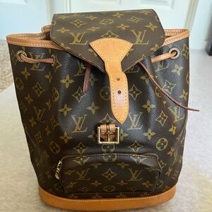 Louis Vuitton Classic Monogram Tan Backpack